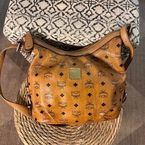 MCM Brown Monogram Shoulder Bag